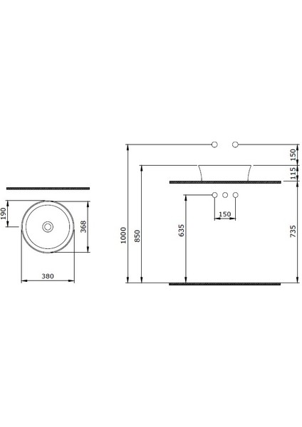 Bocchi Sottile Slim Çanak Lavabo 38 cm Mat Buz Mavi 1478-029-0125 fiyatları