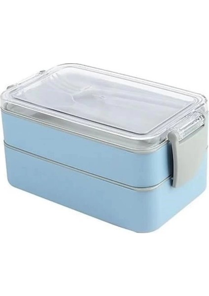 2 Bölmeli Çok Amaçlı 900 ml Kapasiteli Çatal Kaşıklı Dayanıklı Beslenme Kabı Yiyecek Kutusu - 1 Adet Stokta Olan Gönderilir modelleri