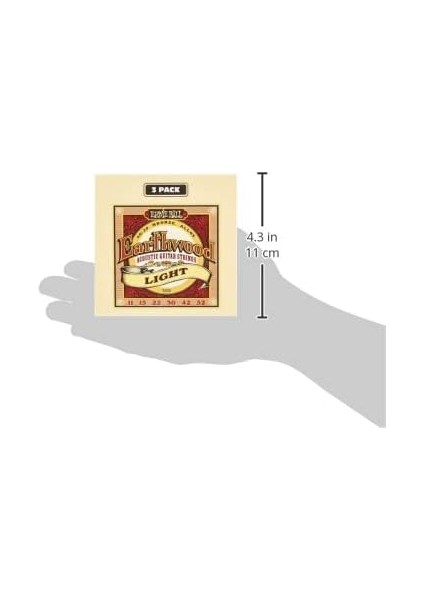 Ball Earthwood Light 80/20 Bronze Acoustic Guitar Strings 3-Pack - 11-52 Gauge modelleri