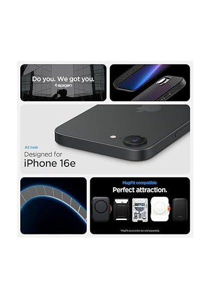 iPhone 16E ile Uyumlu Magsafe Kılıf Liquid Air Hava Kanalı Teknolojisi Askeri Sınıf Koruma Magfit Matte Black Dokulu Yüzey Kapak - ACS09151 fiyatları