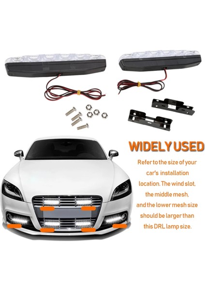 6 Ledli Gündüz Farı Gündüz Ledi Drl LED Lamba 18W Su Geçirmez indirimleri