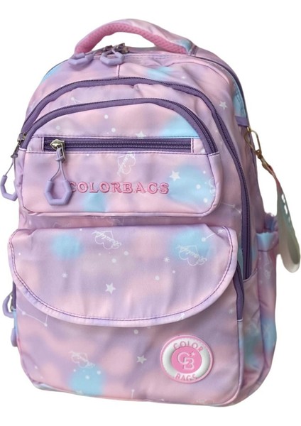 Kız Çocuk Ilköğretim Çantası Ultra Hafif Ortopedik Sırt Okul Çantası (Pembe-Lila-Mor) fiyatları