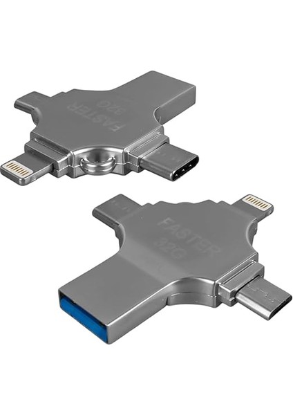 In1 Metal 32 GB Flash Bellek (Usb - Type-C - Micro USB - Lightning) fiyatları