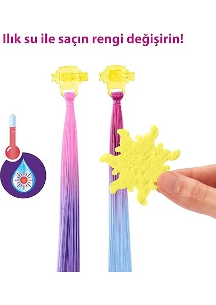 Disney Prenses Renk Değiştiren Sihirli Saçlı Rapunzel, 3 Yaş ve Üzeri, HLW18 modelleri