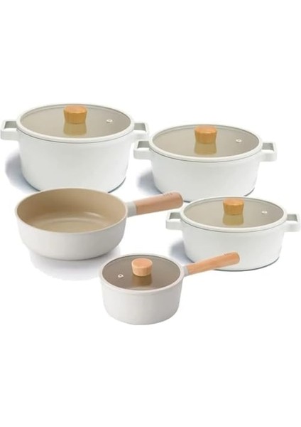 Fika 9 Parça Tencere ve Tava Set Bej fiyatları