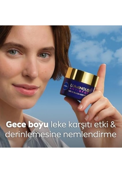 Nıvea LUMINOUS630 Leke Karşıtı Gece Bakım Kremi 50ML,HYALURONIK Asit, Tüm Cilt Tipleri