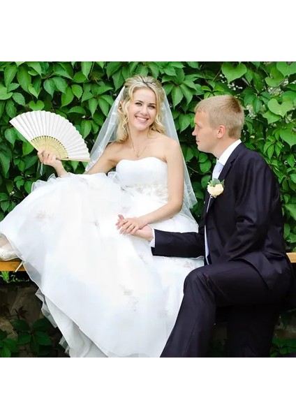 Ahşap Beyaz Kağıt Yelpaze indirimleri