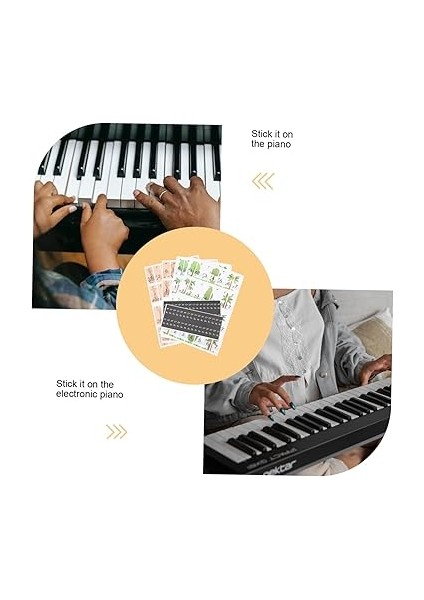 Piyano Klavye Çıkartmaları - Yeni Başlayanlar Için Mini Çıkartmalar 88/61/54 Tuşlar Kolay Soyun ve Yapıştırın Tüm Piyanolar Için Güvenli indirimleri
