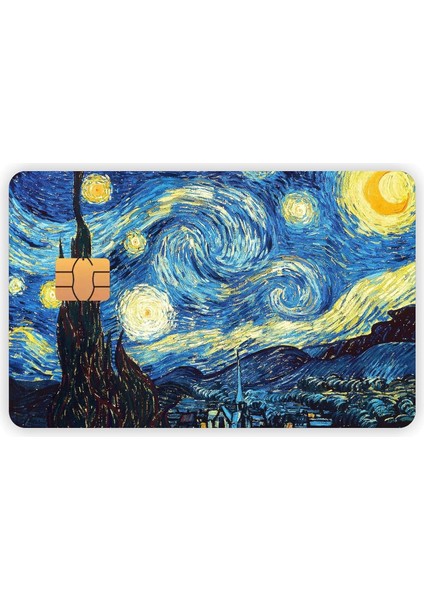 Aksesuar Van Gogh Kart Kaplama Sticker Kart Etiketi