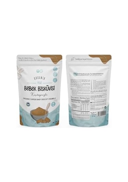 Og Organik Keçiboynuzlu Toz Bebek Bisküvisi 240 gr 6+ Ay fiyatları