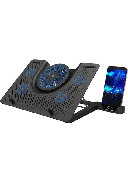 FNC-5240ST 5xfan USB Alüminyum 17” Siyah Notebook Soğutucu