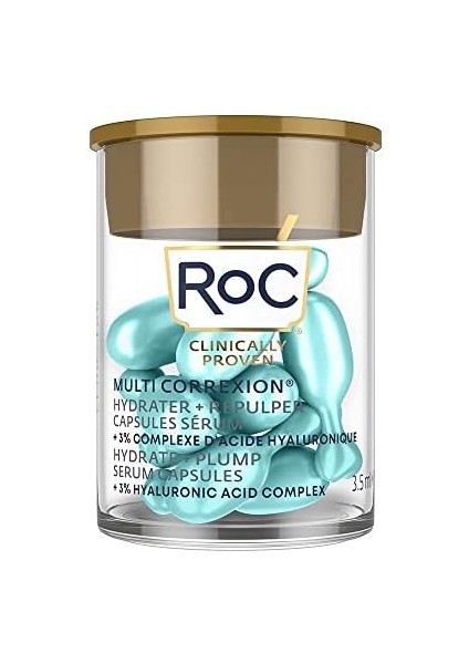 Roc - Multi Correxion Hydrate + Plump Serum - Maksimum Dolgunlaştırıcı Etki - Cildin Nem Içeriğini Artırır - Kapsüller 10 Adet