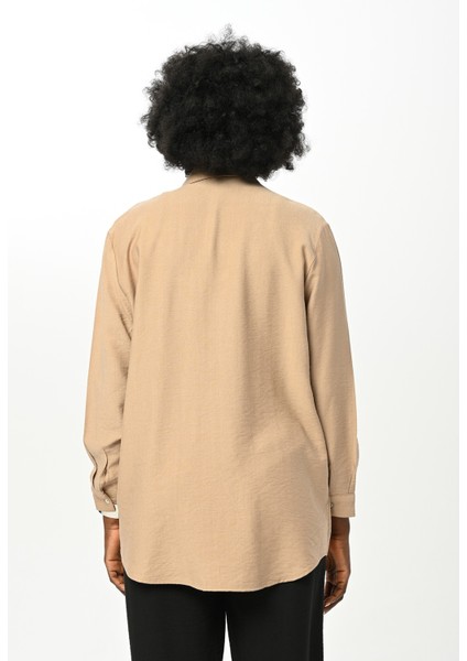 Kadın Geometrik Şekilli Taş Işlemeli Oversize Gömlek indirimleri