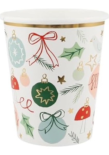 - Festive Pattern Cups - Yeni Yıl (8'li)