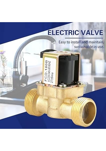 Elektrikli Solenoid Valf G3/4 2 Yollu Su Girişi N/c Normal Kapalı Elektrikli Solenoid Valf Ac 220/240V FCD-180B modelleri