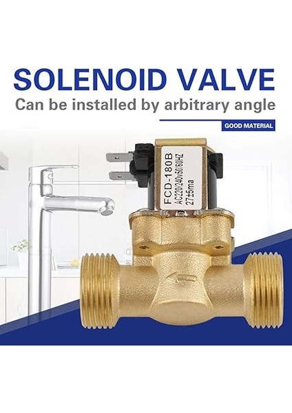 Elektrikli Solenoid Valf G3/4 2 Yollu Su Girişi N/c Normal Kapalı Elektrikli Solenoid Valf Ac 220/240V FCD-180B fırsatları