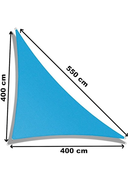 Model Jüt Üçgen Gölgelik Tente - 4m x 4m x 5.5m | 180GR/M² File Kumaş |%95 Uv Koruma | Bahçe, Teras, Balkon Gölgelik | Estetik Yarasa Tipi Tasarım | (Krem, Yeşil, Gri, Mavi, Turuncu) (Krem) fırsatları