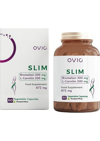 Slim Bromelain L-Carnitin 60 Vegetable Capsules 872 Mg