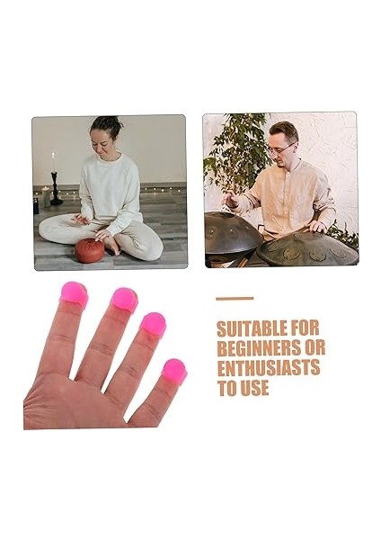 8pcs Silikon Drambalık Tipleri Set Set Set Parmak Elde Dil ve Lotus Handpan Için Drumstick modelleri