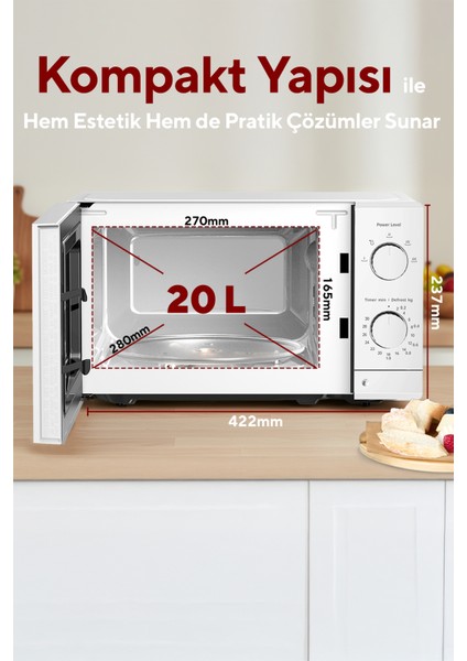 Beyaz Mikrodalga Fırın Hm-14 fiyatları