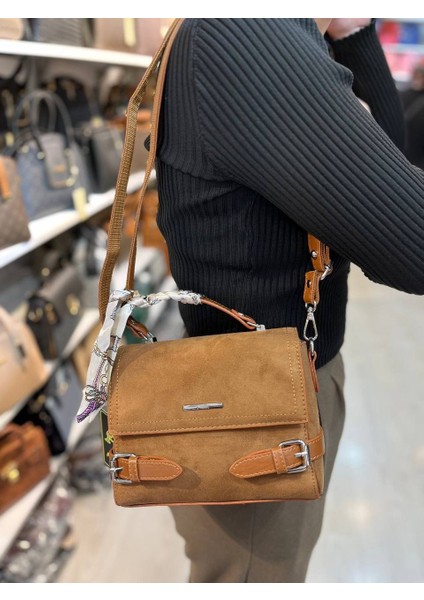 ,taba süet Kadın Çantası,toka Detaylı,üç Bölmeli, Geniş Bayan El ve Çapraz Çantası fiyatları