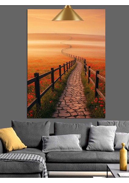 Patika Yol Dekoratif Kanvas - Mdf Ahşap Tablo fiyatları