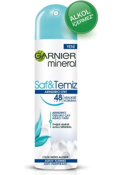 Garnier Mineral Saf & Temiz Deodorant 150 ml