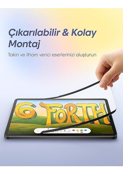 Air 6. Nesil 11 Inç M2 2024 Uyumlu Mıknatıslı Paper-Like Tablet Ekran Koruyucu Kağıt Hissiyatlı modelleri