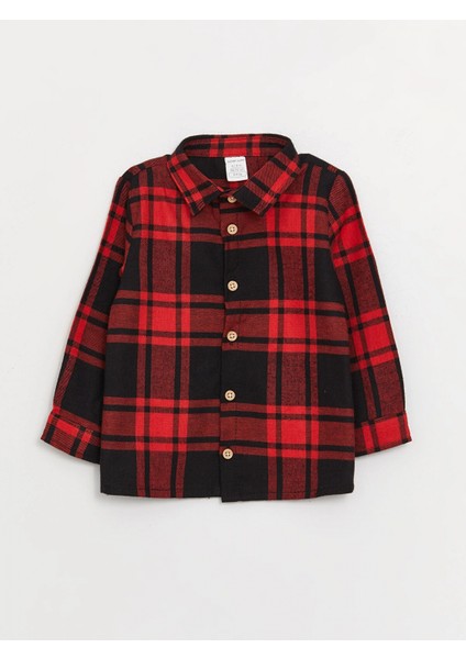 Lcw Baby Kırmızı Ekose Desenli Uzun Kollu Erkek Bebek Gömlek ve Pantolon 2'li Takım fiyatları