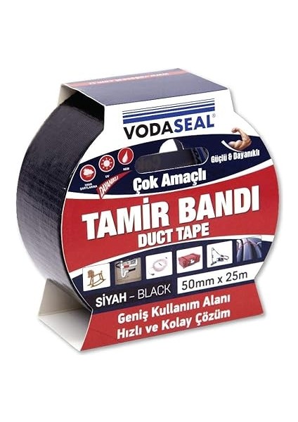 Çok Amaçlı Tamir Bandı, 50MMX25MT, Siyah