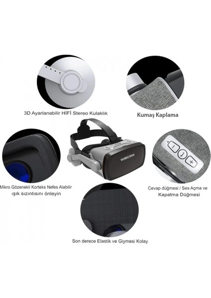Shinecon SC-G07E 3D Sanal Gerçeklik Gözlüğü - Siyah indirimleri