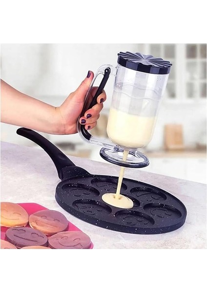 Dağıtıcı Hamur Porsiyonlayıcı Şekillendirici 900 ml Dökme Aparatı Kek Pankek Hamur Mutfak Kullanımı