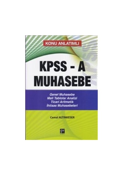 Konu Anlatımlı Kpps-A Muhasebe