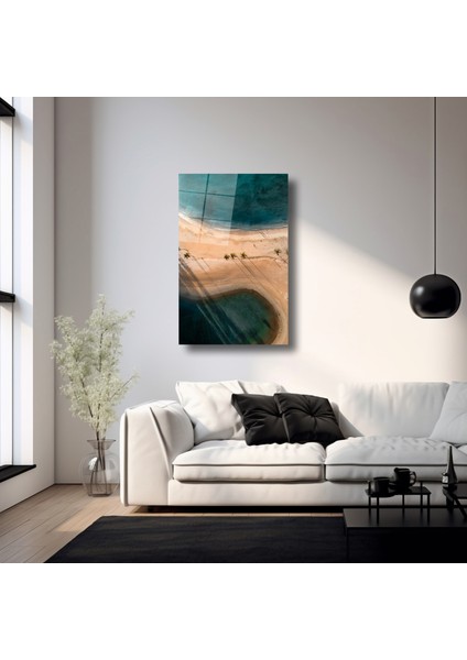 Sahil Çizgisi - Cam Tablo - DEG0029 fırsatları