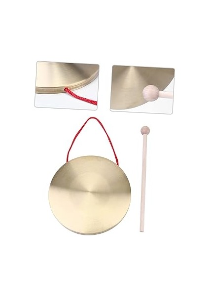 Pirinç El Gong Çin Opera Enstrümanı 15CM Çap Canlı Ses Erkek ve Kız Çocukları Koordinasyon Müzik Etkinlikleri Için Harika fırsatları