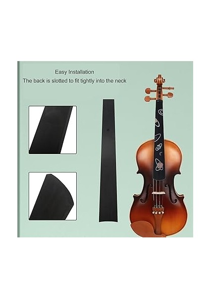 4/4 Keman Klavye, Abanoz Ahşap Klavye Değiştirme, Yaylı Çalgılar Için Keman Parmak Plakası Uyumu, Standart Boyut fırsatları