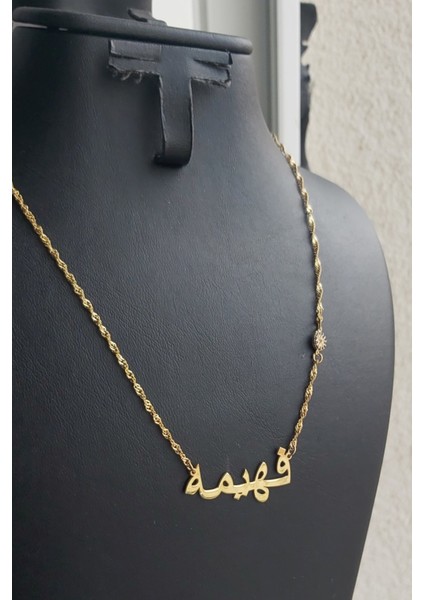 925 Ayar Gümüş 24 Ayar Altın Kaplama Nazar Boncuklu Isimli Kolye