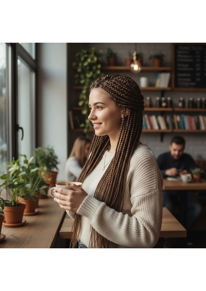 Afrika Örgüsü Ve Rasta İçin Sentetik Saç - Orta Kumral