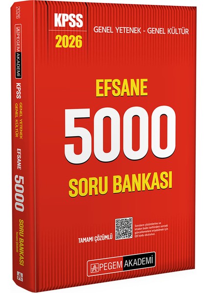 2026 KPSS Genel Yetenek Genel Kültür Efsane 5000 Tamamı Çözümlü S