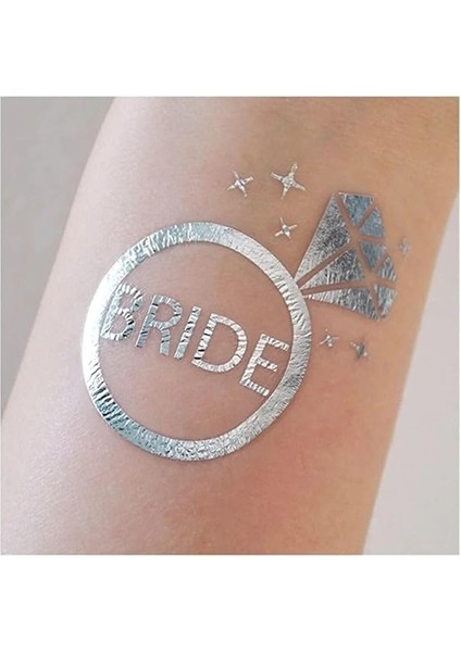 Winky Bride To Be 1 Bride 10 Team Bride Gold Renkli Gümüş Geçici Dövme Bekarlığa Veda Dövme Gümüş indirimleri