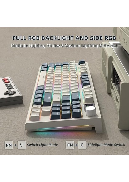 Kablosuz Mekanik Klavye, Gaming Klavye Conta Montajlı, 3 Mod (2.4ghz/bluetooth/type C) Apex Pro Tkl Rgb 75% Oyuncu Klavyesi, Tft Renkli Ekran, Topuz, Hot Swappable Doğrusal Anahtar indirimleri