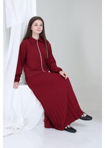 Elira Kız Çocuk Takım Bordo fırsatları