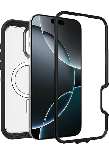 Defender Series Xt Magsafe Kılıf, iPhone 16 Pro Max Uyumlu, Darbeye Karşı Koruyucu Kılıf, Şeffaf/siyah fırsatları