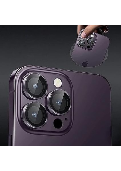 14 Pro Max/14 Pro Ile Uyumlu Cmcov Kamera Lens Koruyucu Kolay Tak Çıkar Ergonomik Ince Tasarım Kırılma ve Çizilme Önleyici Derin Mor fırsatları