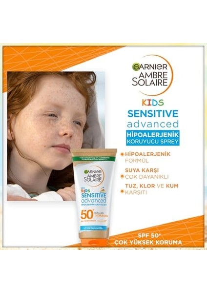 Garnier Ambre Solaire Sensitive Advanced Çocuk Hipoalerjenik Güneş Koruyucu Süt SPF50+ 175ML