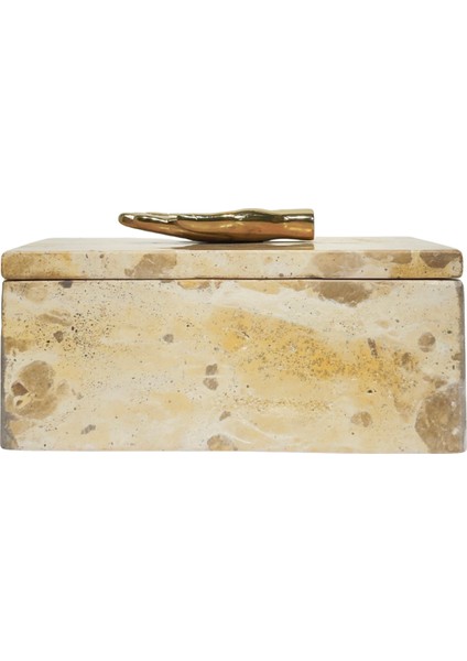 Mermer Gold El Figürlü Dekoratif Kutu