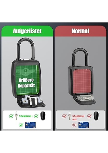 Büyük Askılı Anahtar Kasası, En Yeni Anahtar Kutusu, Hava Şartlarına Dayanıklı, 4 Haneli Anahtar Kasası, Anahtar Saklama Kutusu, Anahtar, Araba Anahtarı, Ic Kartı, Ev, Garaj Için Sağlam modelleri