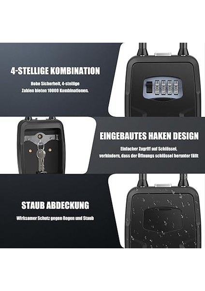 Büyük Askılı Anahtar Kasası, En Yeni Anahtar Kutusu, Hava Şartlarına Dayanıklı, 4 Haneli Anahtar Kasası, Anahtar Saklama Kutusu, Anahtar, Araba Anahtarı, Ic Kartı, Ev, Garaj Için Sağlam fırsatları