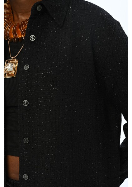 Kadın Sim Detaylı Oversize Kesim Gömlek fiyatları