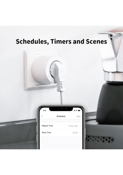 Priz, Hub Gerektirir, Güç Ölçümü, Programlama, Zamanlayıcı Modu ve Sesli Kontrol,,, Assistant ve Smartthings ile Çalışır modelleri